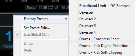 Step 02 - On the source plug-in (MB-5 Dynamix), select a preset you want to start your settings from